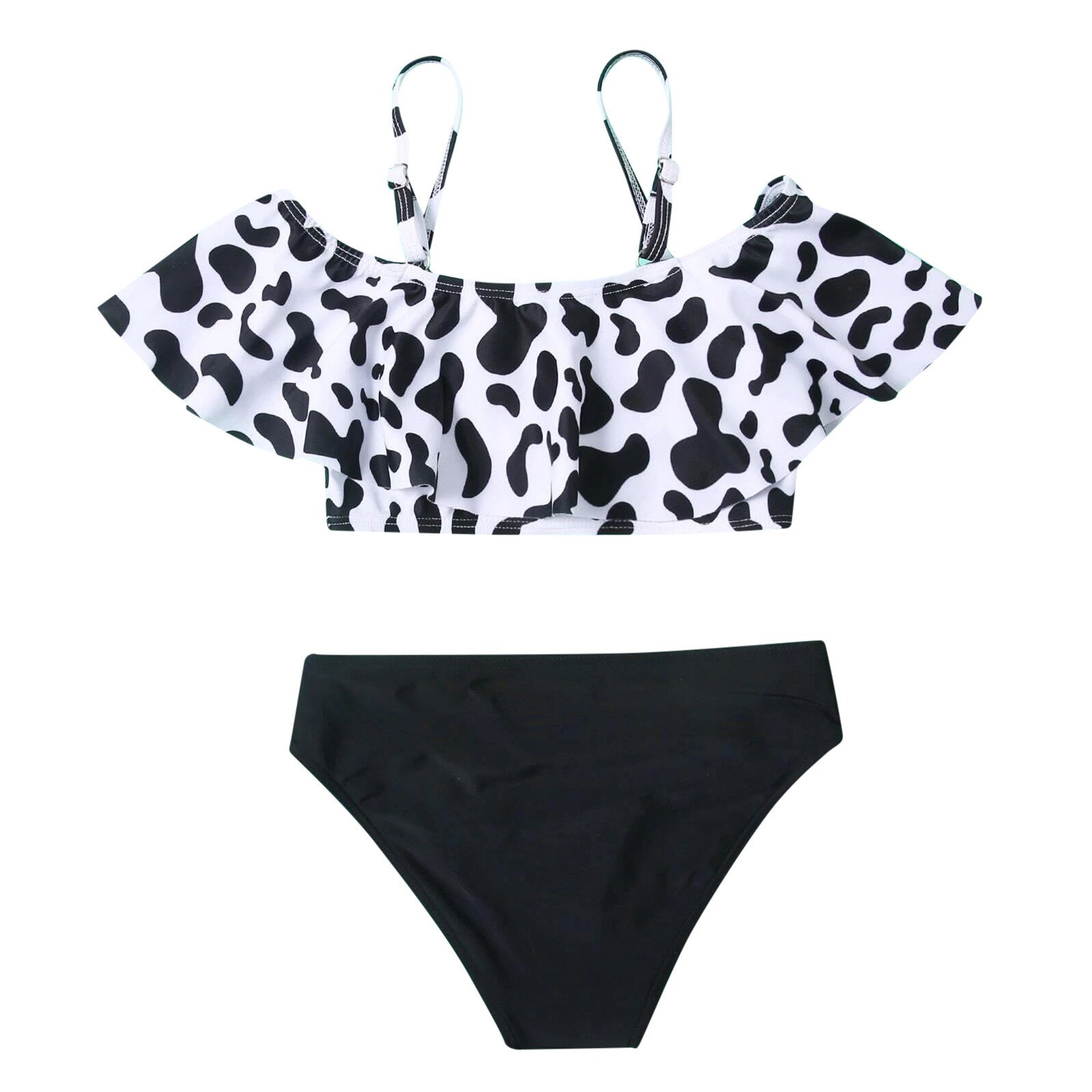 Volants maillot de bain sans bretelles enfant en bas âge bébé rif Patchwork taille haute maillot de bain Kawaii plage barboteuse Купальники Женские