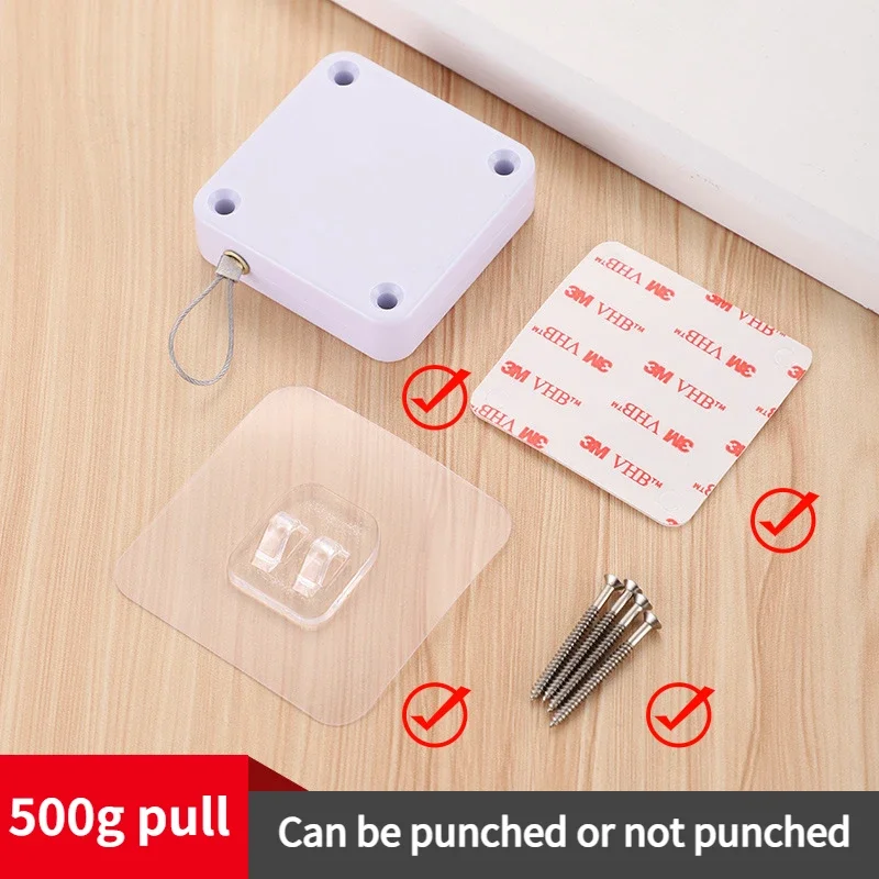 Punch-free Automatic Door Closer Closing Sliding Latch No Punching Automatic Door Lock Sliding Doors Stickers Home Closers 1000g: black