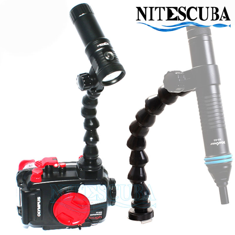 Nitescuba Diving Cold Shoe Snake Arm Flashlight Loc Line Flex Light Arm Ys Adapter Strobe Light Tg6 5 Underwater photography