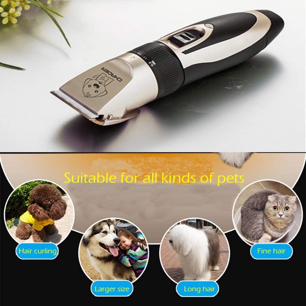 Elektrische hondentrimmer, snijmachine, scheerapparaat, schaar, tondeuse voor huisdieren en katten, verzorgingsset voor dieren, tondeuse met usb-oplaadfunctie