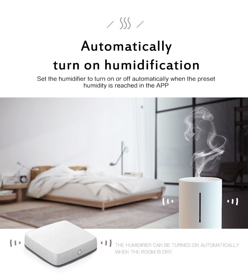 Tuya Smart ZigBee Wireless Temperature And Humidity Sensor Smart Home High Accuracy T&H Sensor Work With Tuya Zigbee Gateway