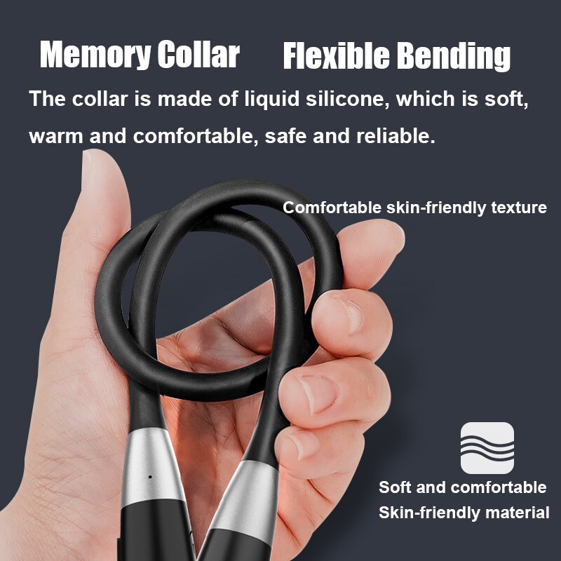 200 godzin bezprzewodowe słuchawki Bluetooth HiFi słuchawki basowe magnetyczny pasek z pałąkiem na kark sportowy zestaw słuchawkowy wodoodporne słuchawki douszne wymienna bateria