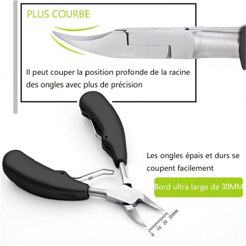 Toe Nail Clippers Remove Dead Skin Nail Correction Nippers Ingrown Toenail Cuticle Scissor Edge Cutter Thick Pedicure Care Tool