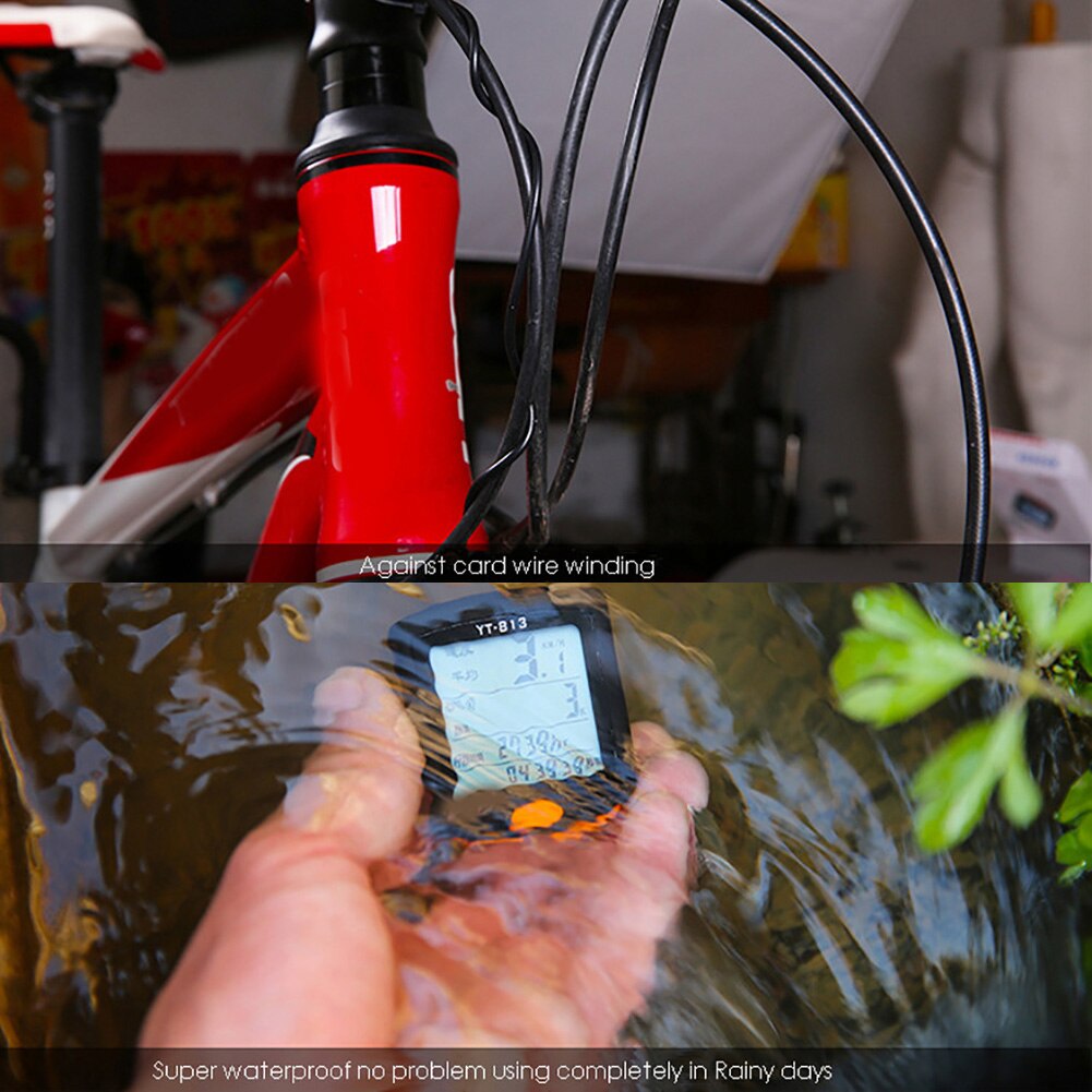 YT-813 Wired Bike Speed Meter Digitale Lichtgevende Fiets Computer Snelheidsmeter