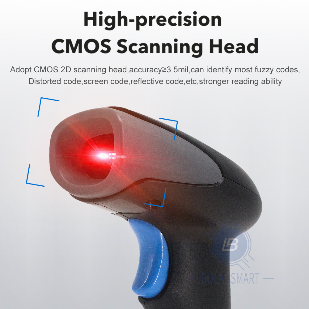 Boland U8 1D 2D scanner di codici a sbarra Lettore di codici a sbarra senza fili PDF417 scanner Bluetooth scanner per consegna pacchi per negozio