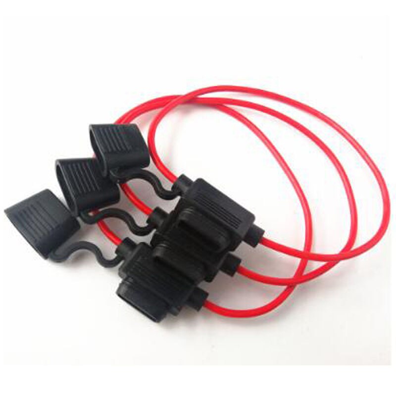 Medium 5 Stks/partij Waterdichte Automotive Blade Inline Zekeringhouder Met Medium Zekering Harnas Doos En 16AWG 15A Draad Kabel