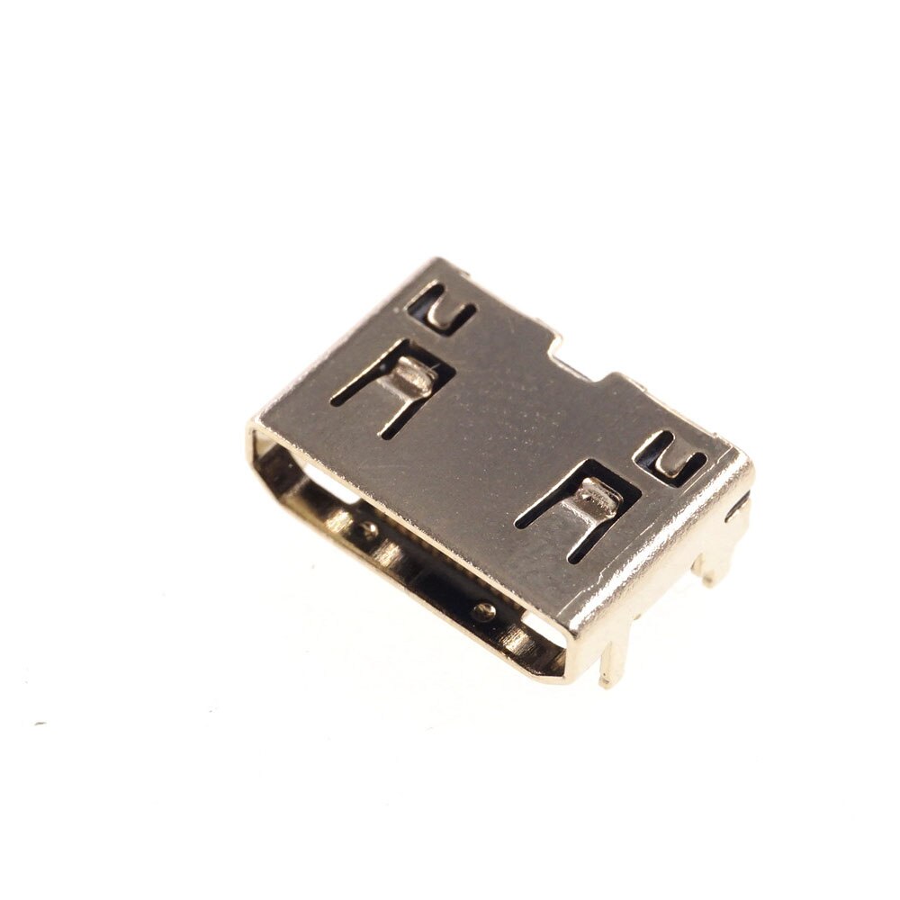 10pcs Mini HDMI-compatible Female Connector SMD 19 pin Reflow Solderable Right Angle Surface Mound PCB Rohs Receptacle