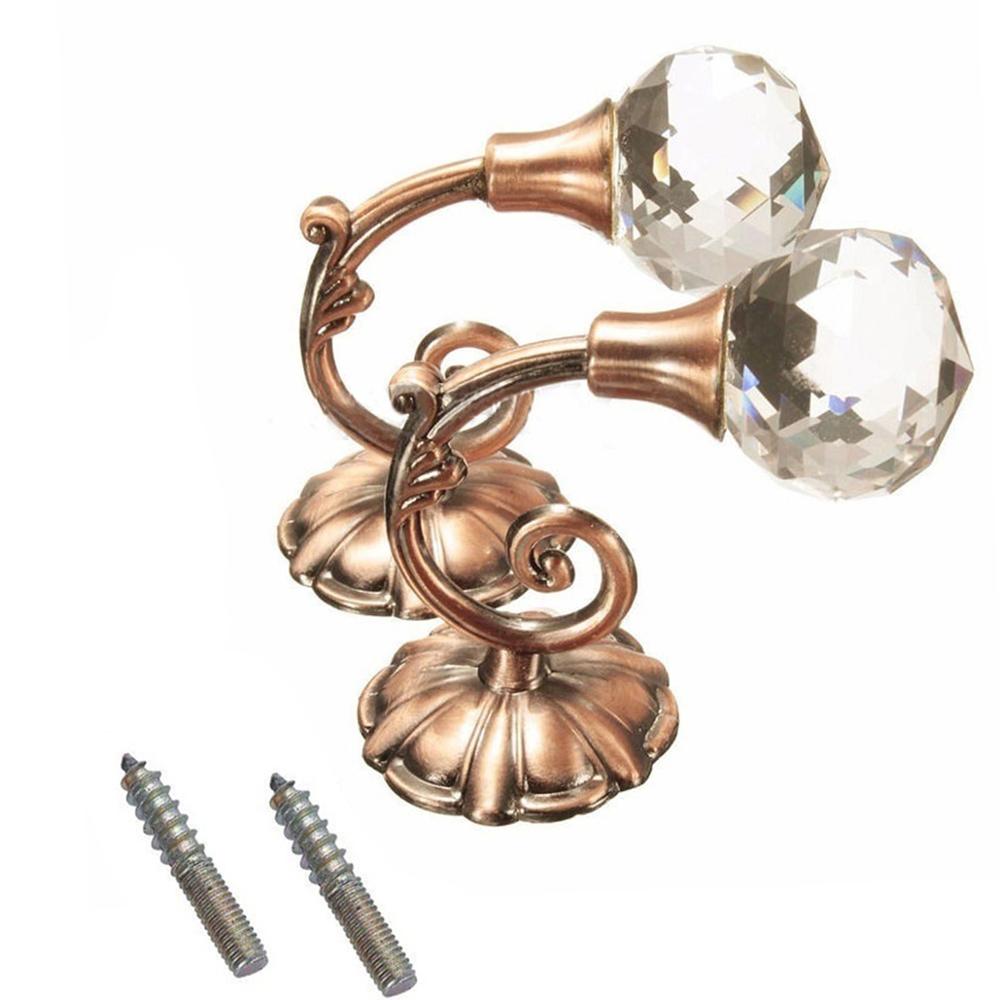 2 st kristall gardinhållare hållback fönster draperi knyta tillbaka hängare krokar hem klassisk stil dekoration