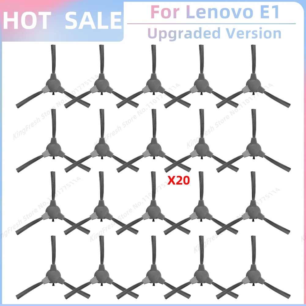 Compatible con ( Lenovo E1, Ultenic D5/D5s/D5s Pro, Proscenic 850T, Pioneer VC704R ) Piezas: Rodillo Principal, Cepillo Lateral, Filtro HEPA, Paño de Limpieza, Accesorios: Amarillo claro