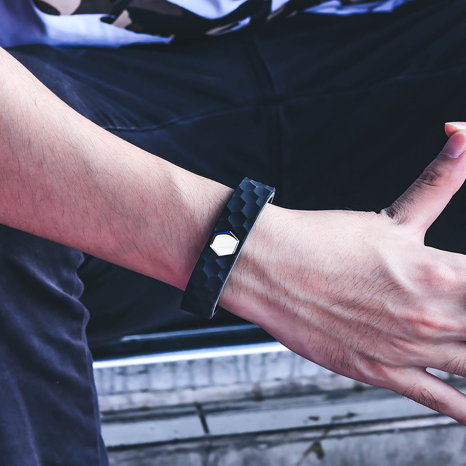 Vuxen sport silikon negativa joner armband trådlös antistatisk funktion kvinnor män energi par utomhus armband