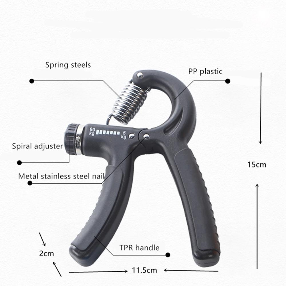 5-60KG Hand Grip Adjustable Heavy Hand Power Gripper Finger Strength Exerciser for Strength and Rehabilitation Finger Training