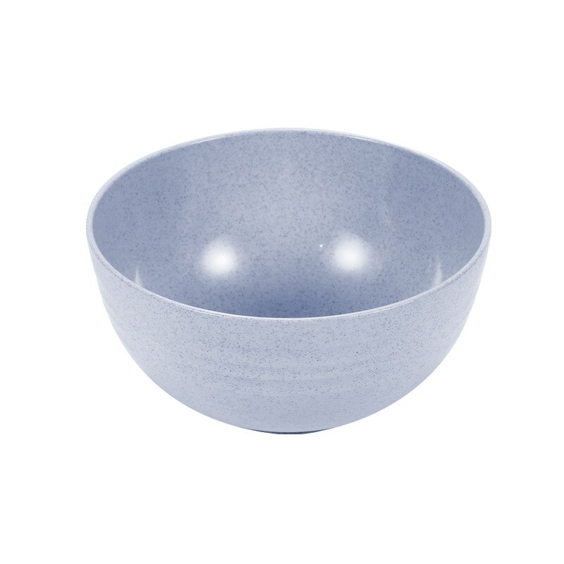 Household Set Large Size Wheat Straw Rice Bowl Baby Solid Food Bowl er tong wan Salad Bowl Fruit Bowl Instant Noodle Bowl: Northern European Style Purple  Diameter 15cm