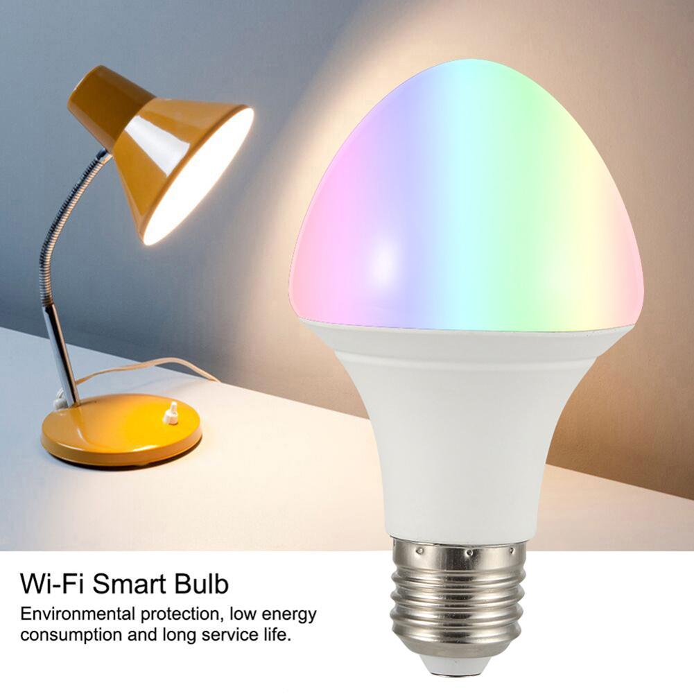 E27 7W ampoule LED intelligente lampe WiFi voix APP télécommande avec profil réglable Compatible IOS Android éclairage intérieur