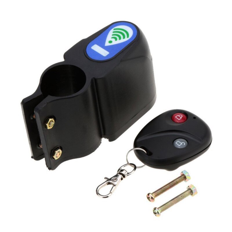 Anti-Theft Bicycle Lock Cycling Security Lock Wireless Remote Control Vibration Alarm 110dB Bicycle Anti-Theft Alarm Bike #0908: Default Title