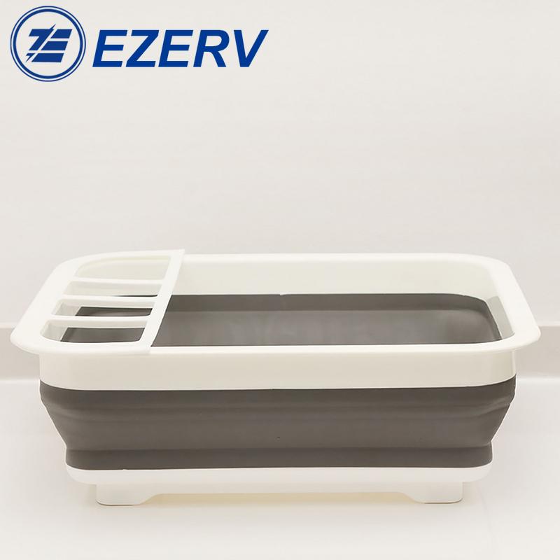 Camper-escurridor de platos plegable para coche, estante para la vajilla, cuenco portátil, TPR, de fregadero, barco, caravana, accesorios, remolque