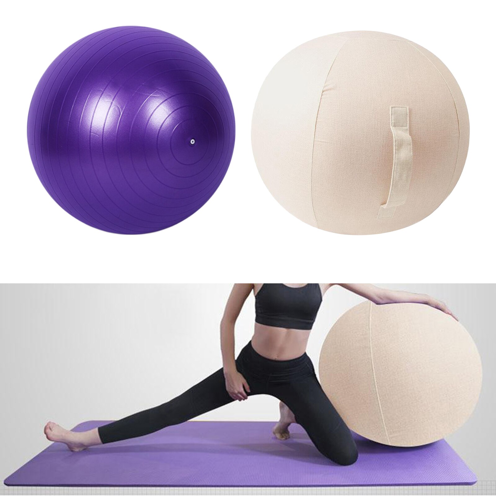 Stability Ball Chair Cover with Zippers Workout Ball Balance Ball Exercise Ball