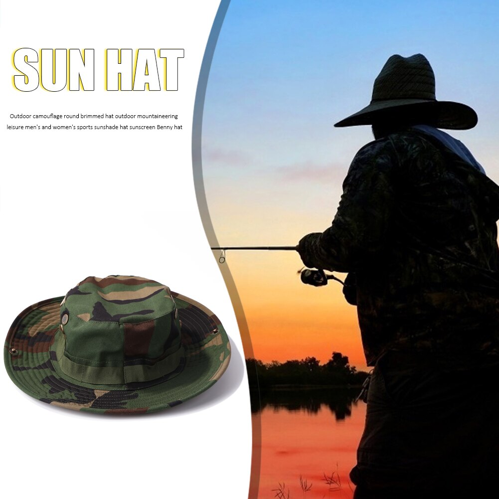 Camuflaje sombrero mexicano protector solar para deportes al aire libre de pesca Camping senderismo