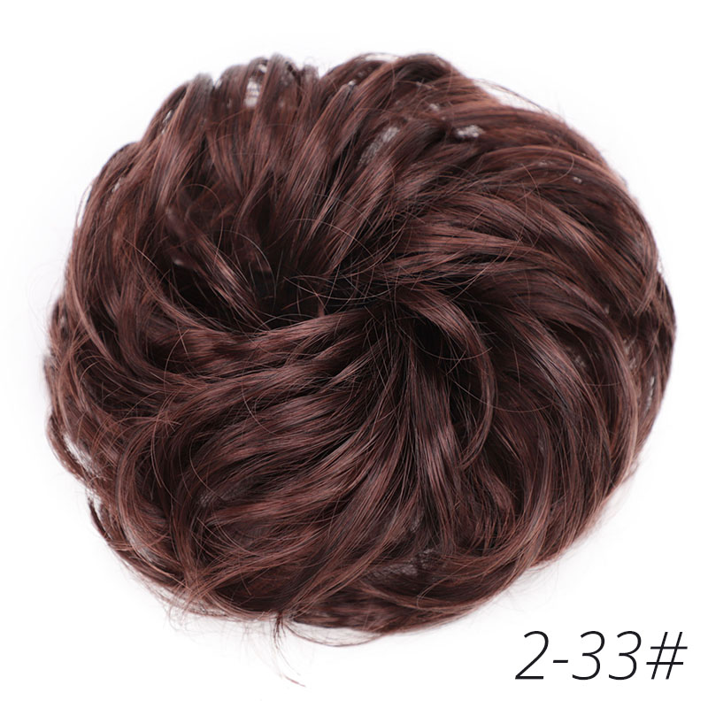 Moño de pelo sintético AISI BEAUTY, moño de goma elástica para el pelo, moño negro o marrón, extensores de goma para el pelo: 2-33