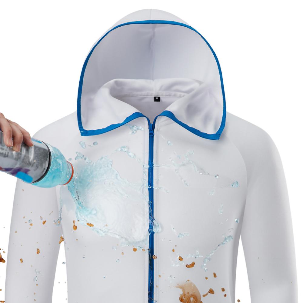 Vissen Pak Shirt Ademend Mannelijke Waterdichte Lange Mouwen Sneldrogende Vissen Jas Nano-Hydrofobe Materiaal Kleding: XXL / white