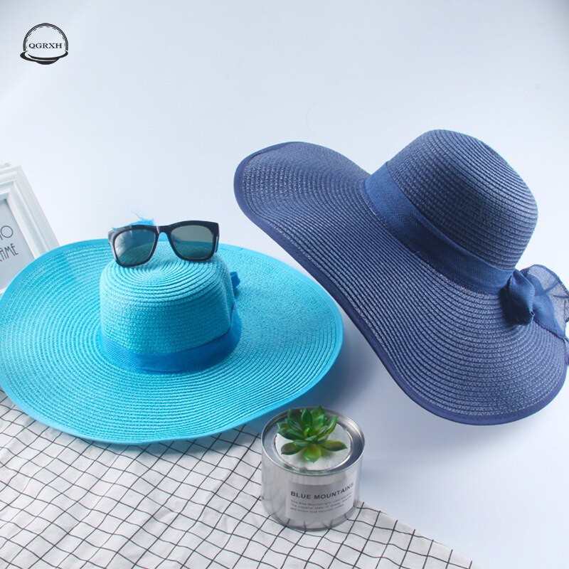 printemps été chapeau de paille femmes tempérament nœud papillon grand bord soleil chapeau Panama Style extérieur plage parasol chapeau de soleil