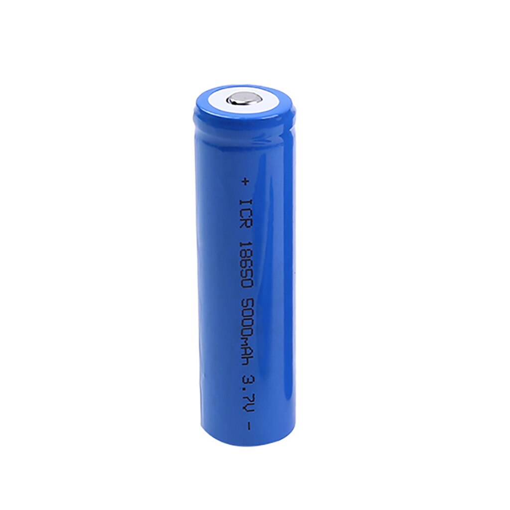3.7V 5000mAh 18650 Battery Li Ion Rechargeable Large Capacity Battery Flashlight Power Large LED Torch Flashlights Blue: E