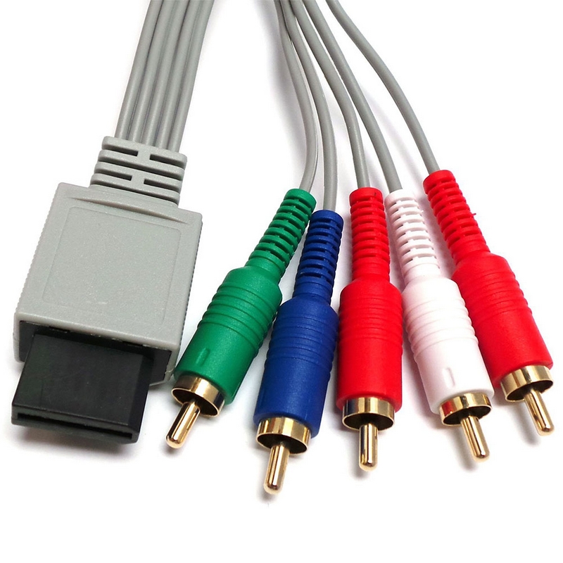 1080P/720p HDTV AV Audio Adapter Cable Wire 5RCA Component Games replace line for Wii console accessories