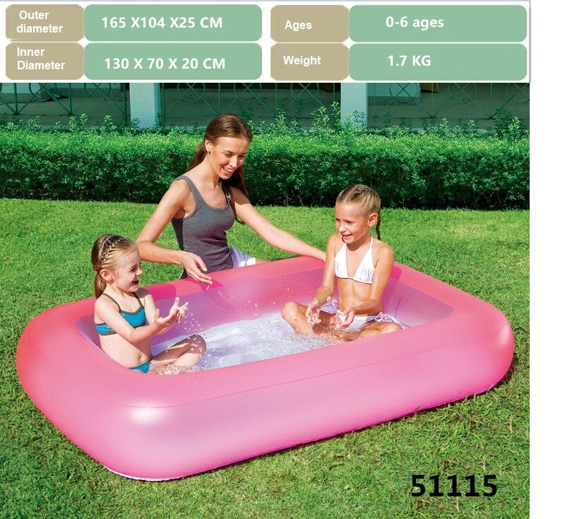 Bambino piscina gonfiabile per bambini piscina per bambini vasca da bagno mare piscina di palline anello di nuoto: 51115 Pink