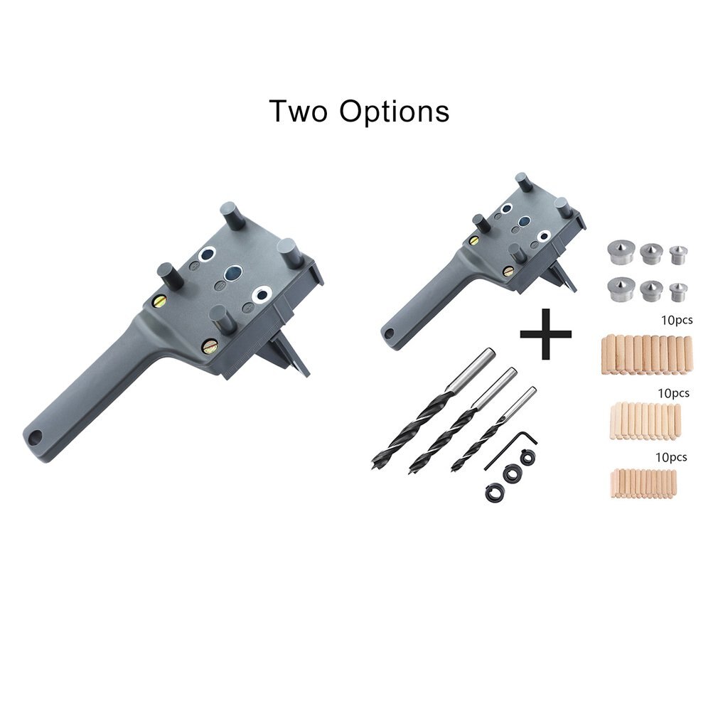 Straight Hole Wood Drill Guide Locator Portable Drilling Puncher Doweling Saw Jig Set Woodworking Carpentry Tools