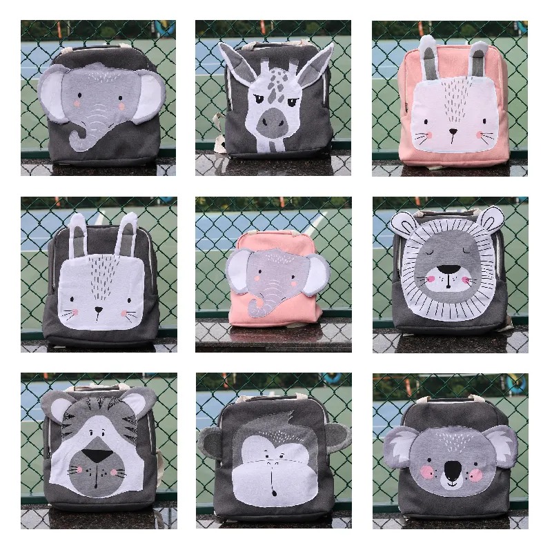 freundlicher Rucksack Kleinkind freundlicher Schultasche Tiere Mädchen Jungen Rucksack Kindergarten Karikatur Kaninchen Löwir Rosa Druck Tasche