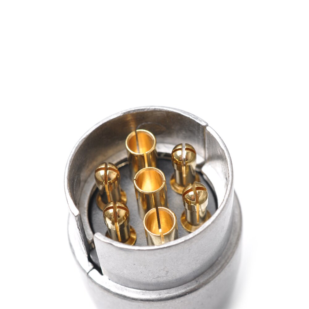 7- pins aluminiumlegering stekker voor aanhangwagen, vrachtwagen, elektrische installatie, 12v- connector (eu-stekker)