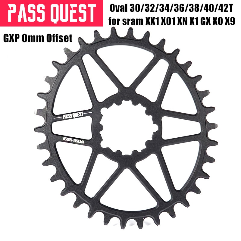 GXP-plato ovalado para bicicleta de montaña, rueda de cadena para Sram NX XX1 XO X9, bandeja de disco único, 30/32/34/36/38/40/42T, 0mm
