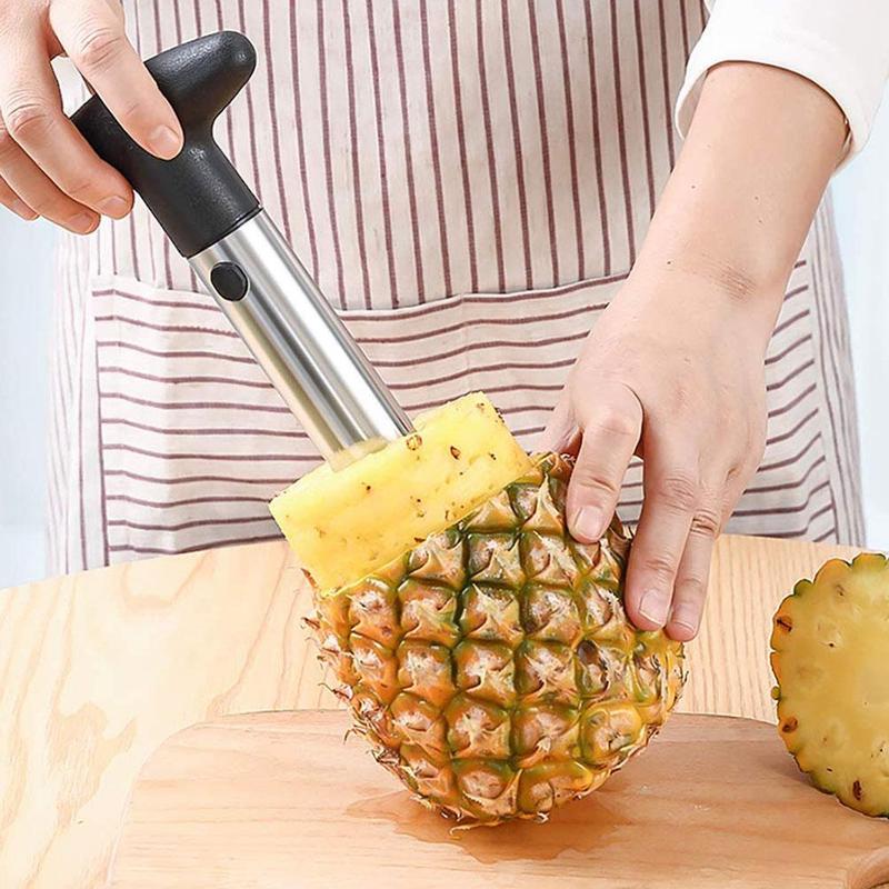 Fruit Pineapple Stainless Steel Corer Slicers Tool Peeler Puller Cutter Core Artifact Cutter Easy Pineapple Cut Ki Q8G1