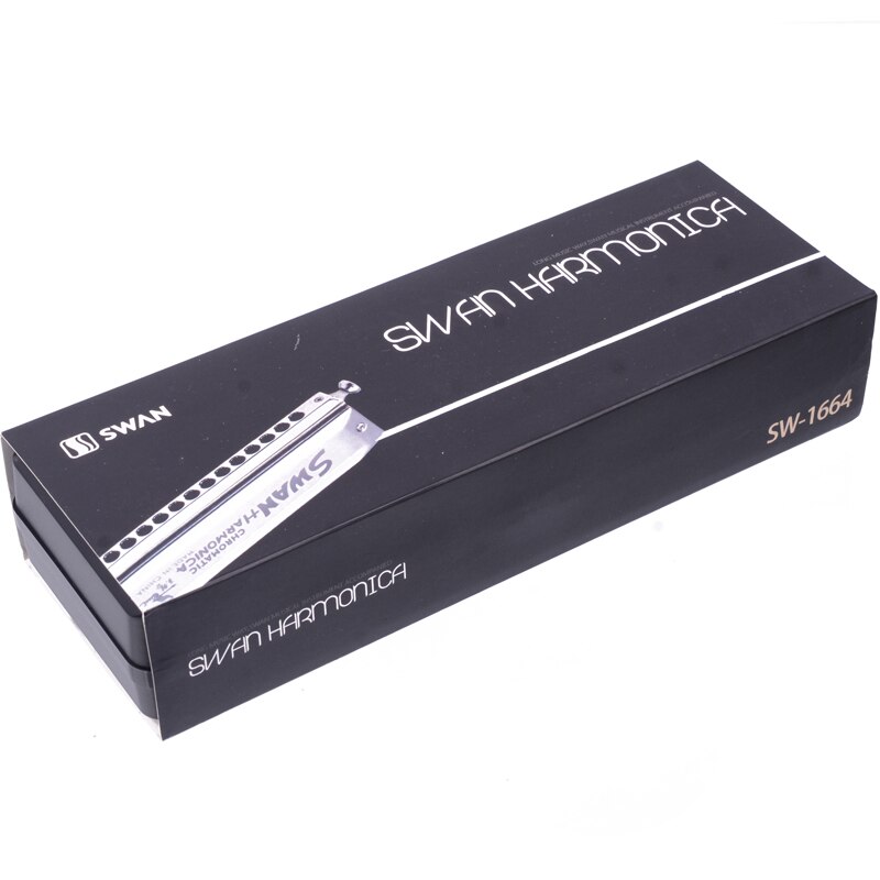 Swan Chromatic Harmonica Senior 1664-3 Serie Golden Harmonica C key Mouth harp Organ Musical Instrument