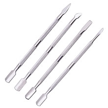 4 stks/set Nail Pusher Spoon Remover Rvs Cuticle Manicure Pedicure Nail Art Apparatuur Perfect Nail Care Cleaner Gereedschap