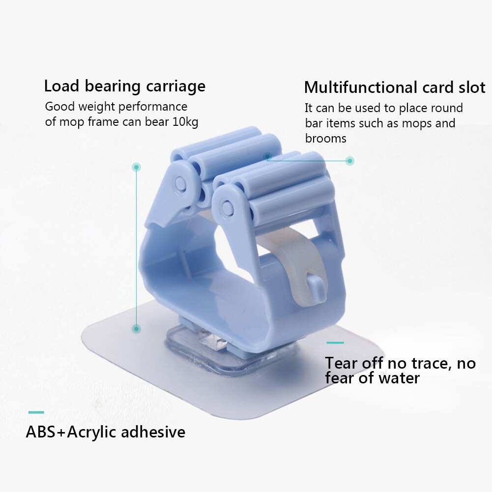 1Pc vadrouille support de balai mural support de serpillière ménage adhésif stockage balai cintre vadrouille crochet supports cuisine salle de bain organisateur