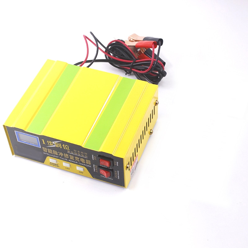 12V 24V Smart Car Motor Battery Charger 12 Volt Li-ion Lithium Batterie Intelligent Power Charge Automatic Charging 8A 10A 100AH