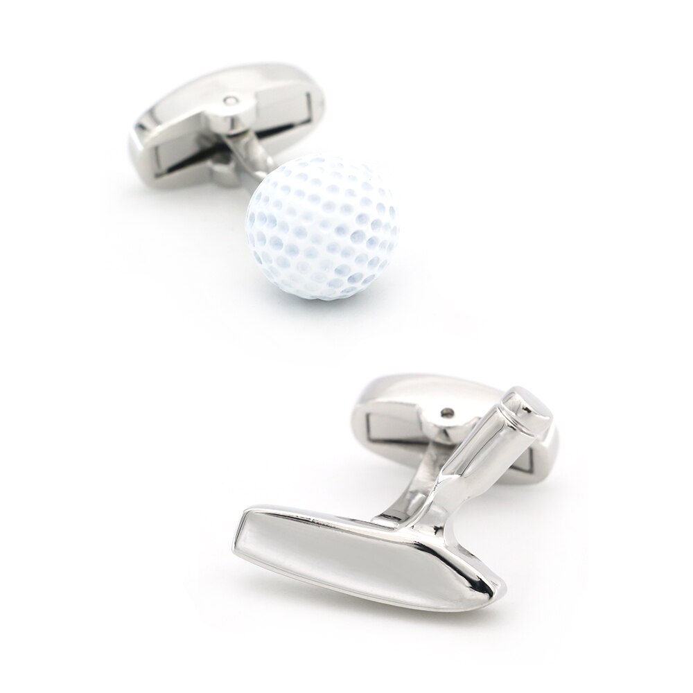 Mannen Golf &amp; Clubs Manchetknopen Messing Materiaal Witte Kleur Sport Manchetknopen &amp; Retail