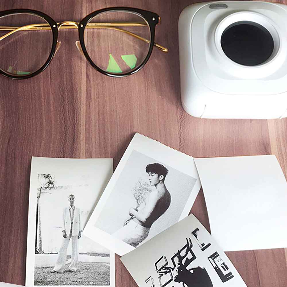 6 Rolls Sticker Papier Printer Papier Zelfklevende Afdrukken Langdurige Thermisch Papier Draagbare Praktische Student School