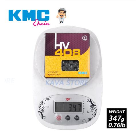 KMC-cadena para bicicleta de montaña o carretera, accesorio para bici en caja, X8, X9, X10, X11, X12, HV408, Z8.3, X8PL, Z9, X9L, X11EL, 116L/118L/126 eslabones: HV408