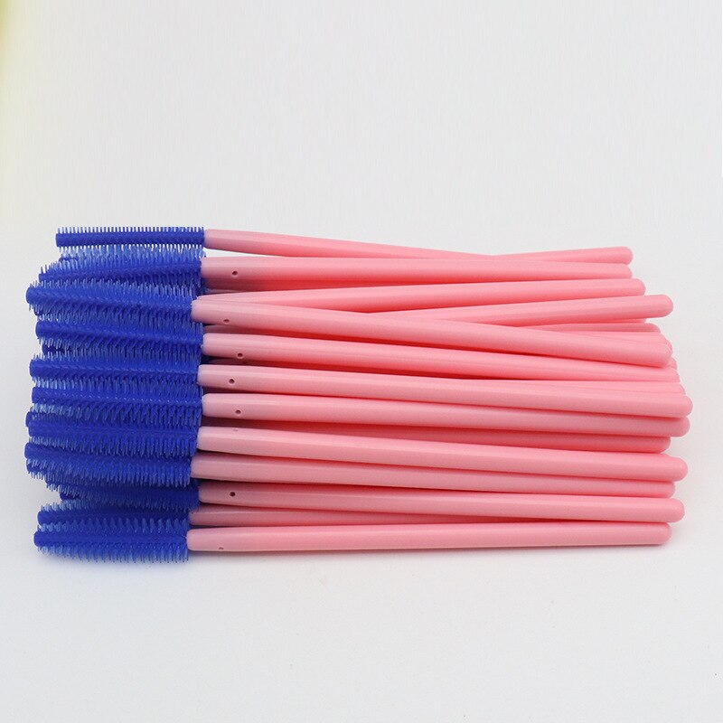 50 pcs Disposable Silicone Eyelash Brush Mascara Wands Eye Lashes Comb Extension Tool Beauty women Makeup Tool: AA108-04