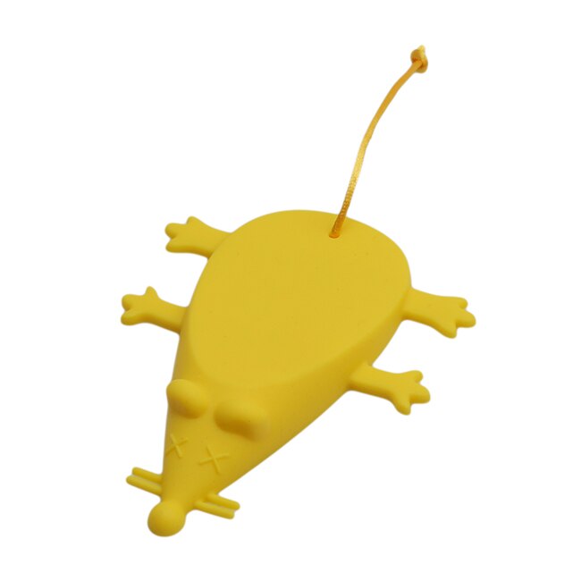 Tapón de silicona con forma de ratón en 6 colores, suministros para seguridad de bebés, protege contra pellizco, Tope de puerta de mano: yellow