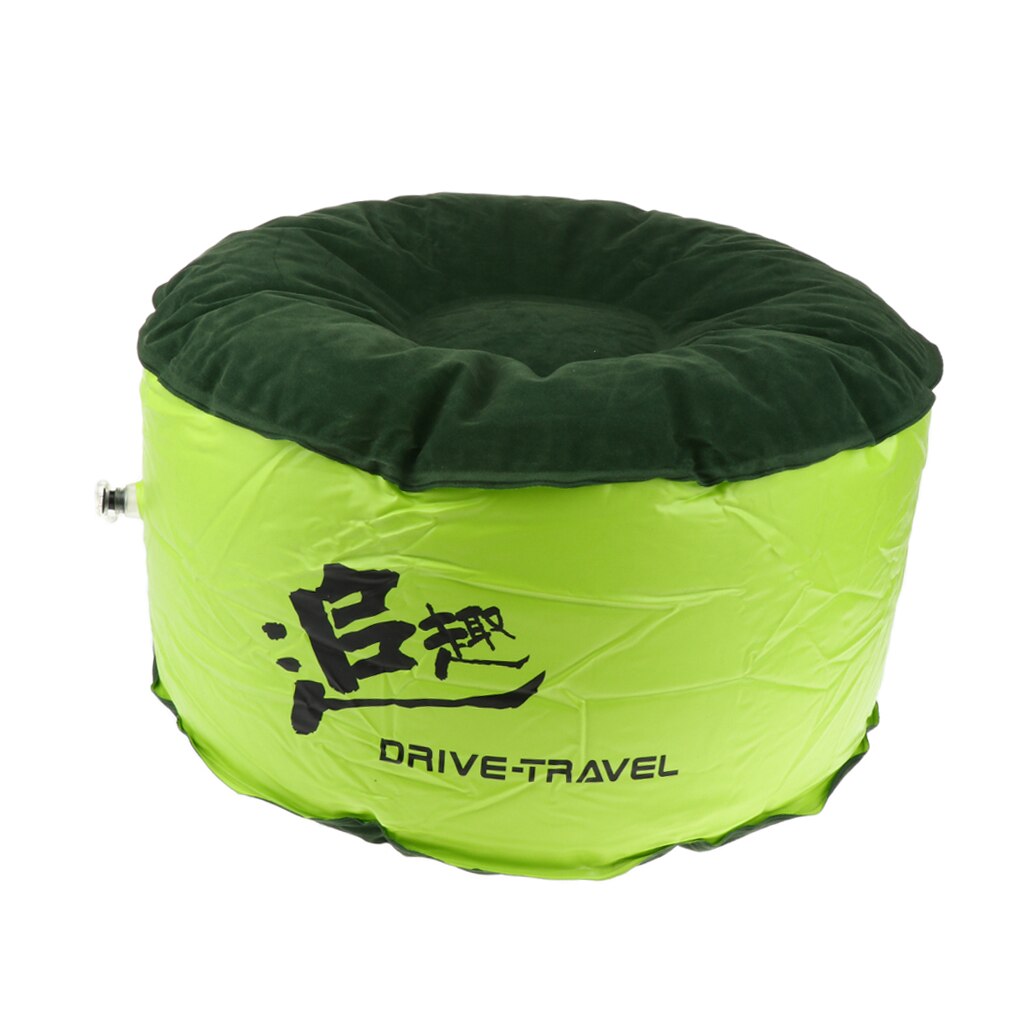 PVC Folding Inflatable Stool Round Ottoman Foot Rest 55x30cm for Adult Kids Home Outdoor Camping Hiking Picnic BBQ