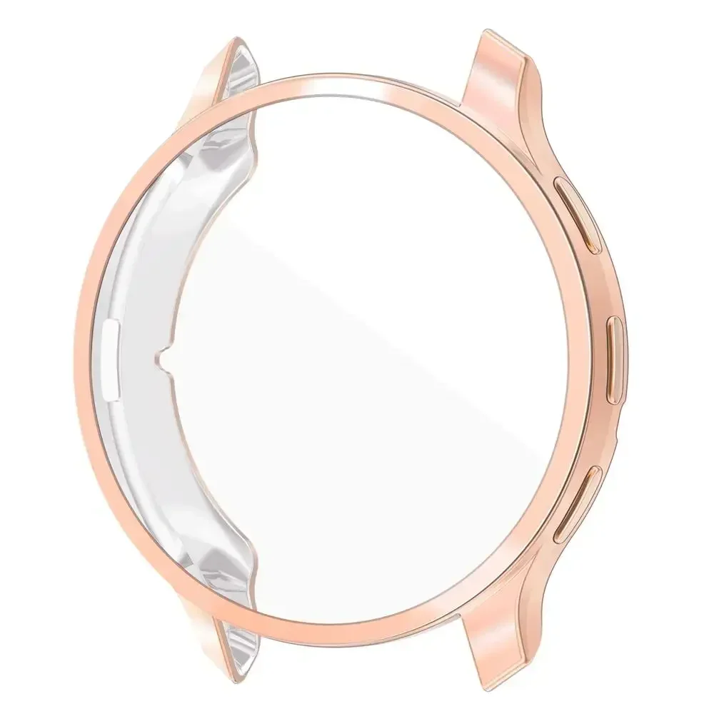 Displayschutzfolie für Garmin Venu 3/3S, weiche TPU-Abdeckung, kratzfest, Rundum-Stoßstange, Smartwatch-Schutzhülle: 18mm / Rose Gold