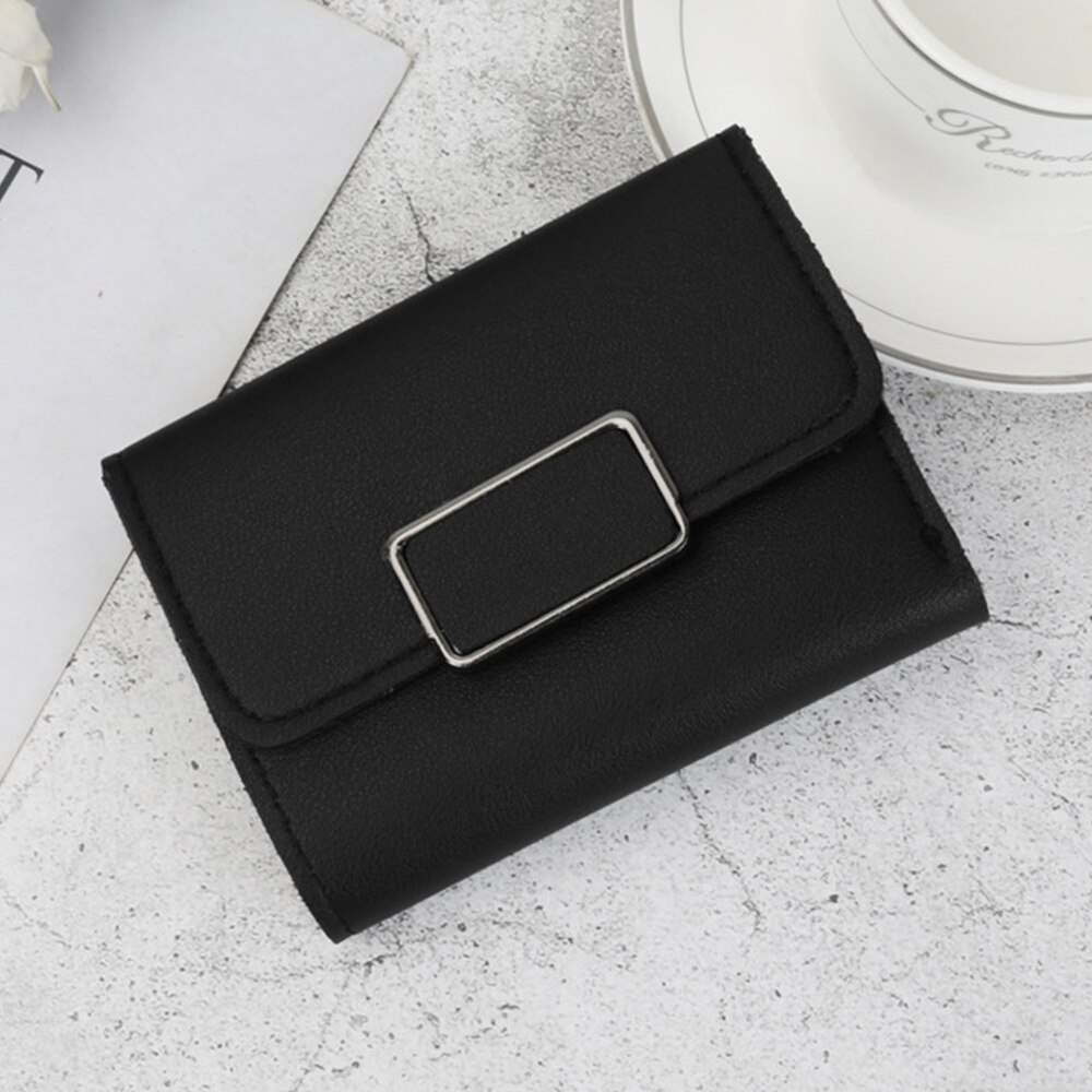 Women Leather Small Wallet Card Holder Solid Color Short Lovely Purse Zip Coin Purses Clutch Handbag Coin Purse: G