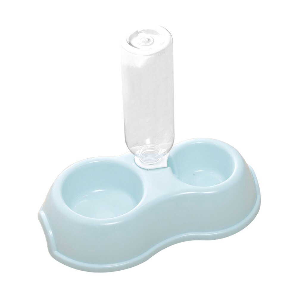 No-slip recipiente de alimentación para mascotas de perro Fuente de bebida para gatos mascotas tazón de agua cachorro gato comer beber plato dispensador de comida: Azul