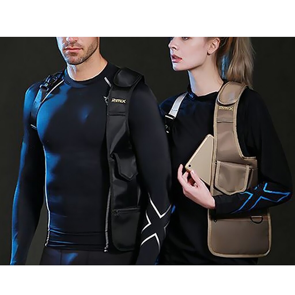 Bolso de hombro oculto antirobo con bolsillo de nailon para teléfono Mp3, bolsa de almacenamiento para hombres y mujeres