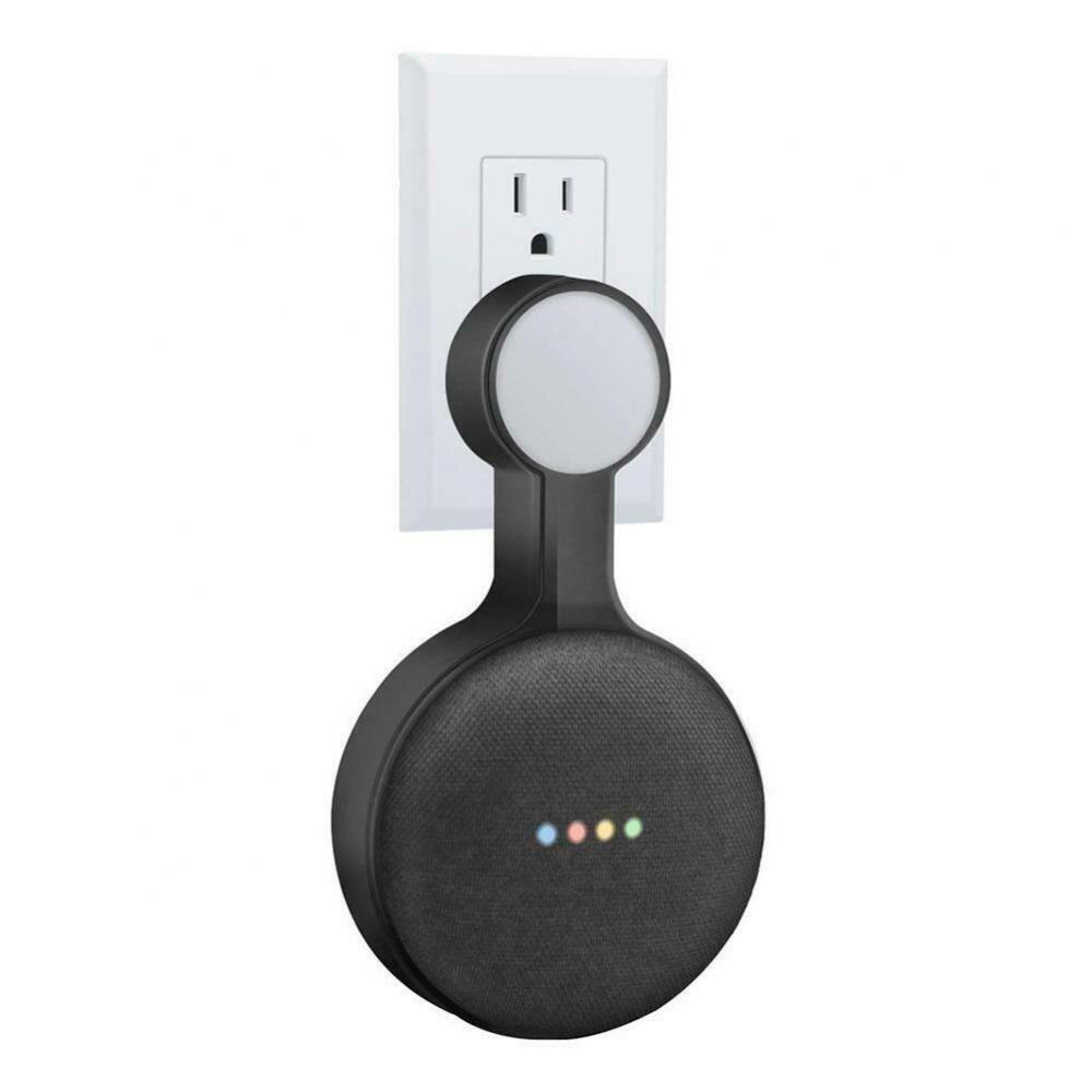 Smart høyttaler tilbehør uttak veggfeste brakett holder tilbehør enkelt å installere for google home mini smart høyttaler: Svart
