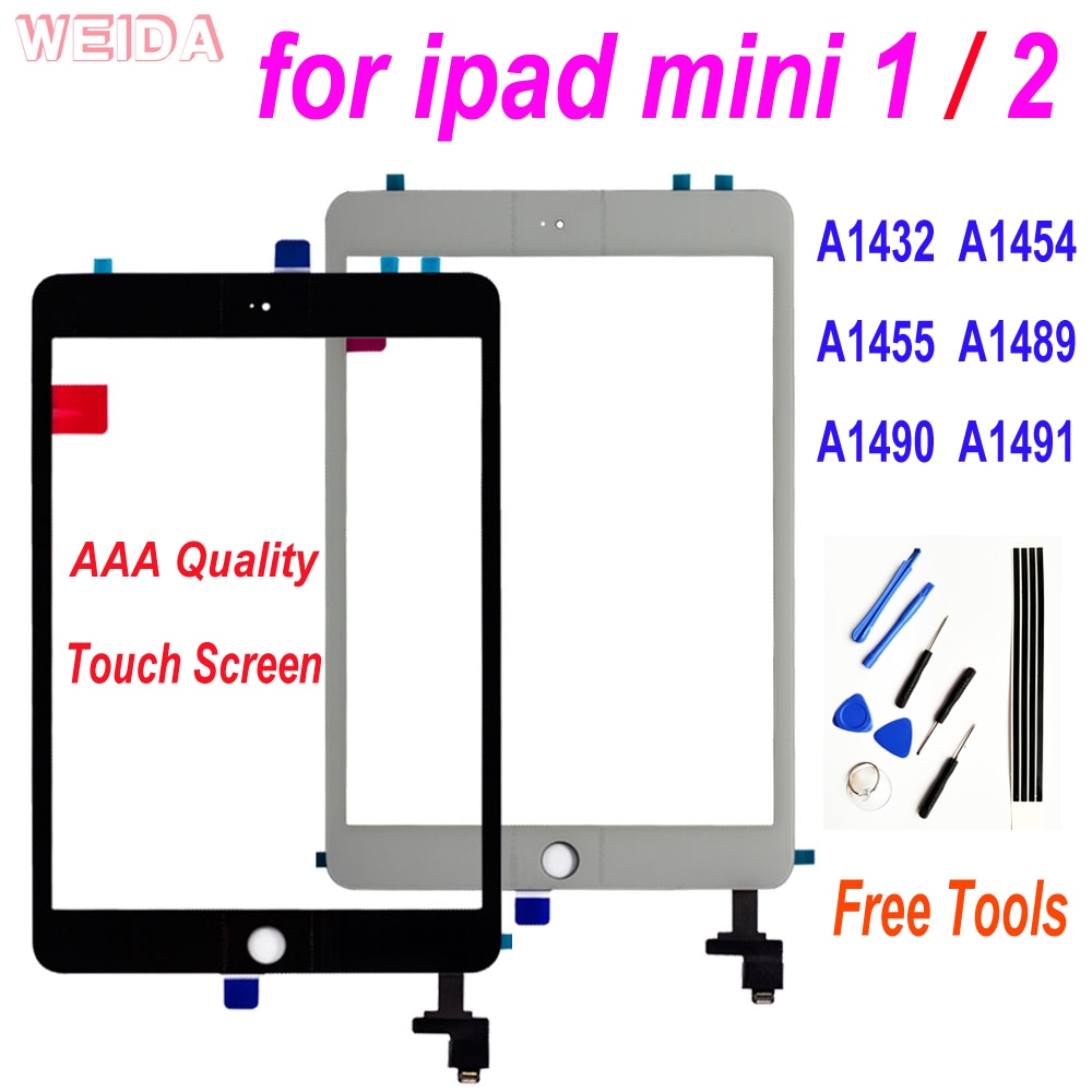 Voor Ipad Mini 2 1 Touch Screen Digitizer Met Home Button Voor Ipad Mini1 A1432 A1454 A1455 Ipad Mini2 A1489 a1490 A1491 Glas