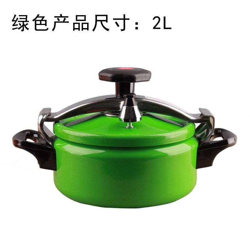 18cm Aluminum 2L/3L Explosion-Proof Pressure Cooker Pot Outdoor Camping Pot High Elevation Pressure Cooker: Green 2l
