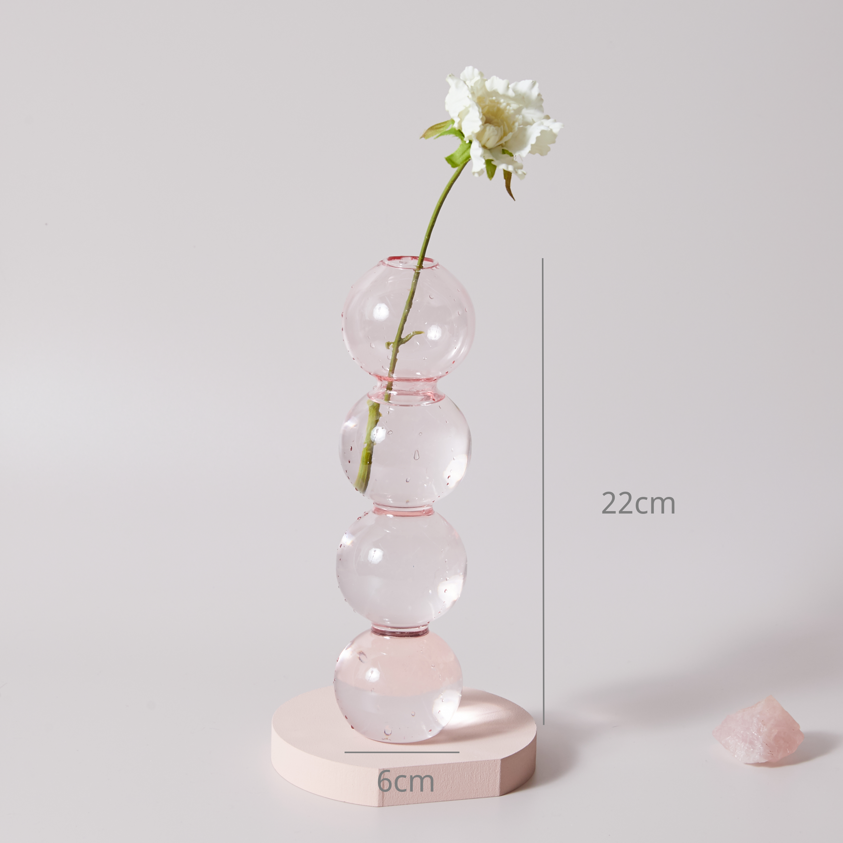1pc Pink Glass Candle Holder Taper Candles Candlesticks Holder Wedding Table Centerpieces Nordic Home Decoration Vases: Light Grey